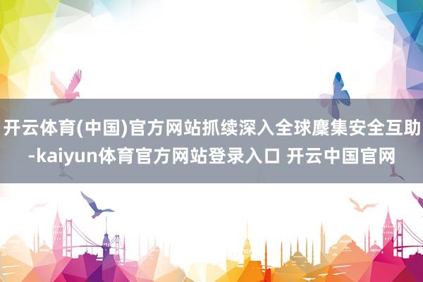 开云体育(中国)官方网站抓续深入全球麇集安全互助-kaiyun体育官方网站登录入口 开云中国官网
