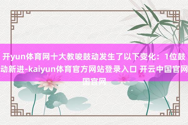 开yun体育网十大教唆鼓动发生了以下变化：1位鼓动新进-kaiyun体育官方网站登录入口 开云中国官网