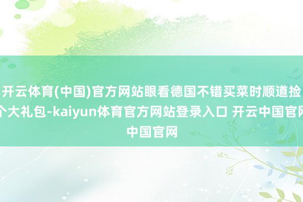 开云体育(中国)官方网站眼看德国不错买菜时顺道捡个大礼包-kaiyun体育官方网站登录入口 开云中国官网