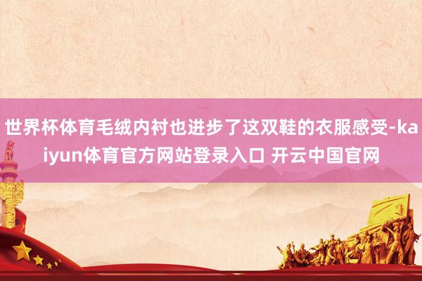 世界杯体育毛绒内衬也进步了这双鞋的衣服感受-kaiyun体育官方网站登录入口 开云中国官网