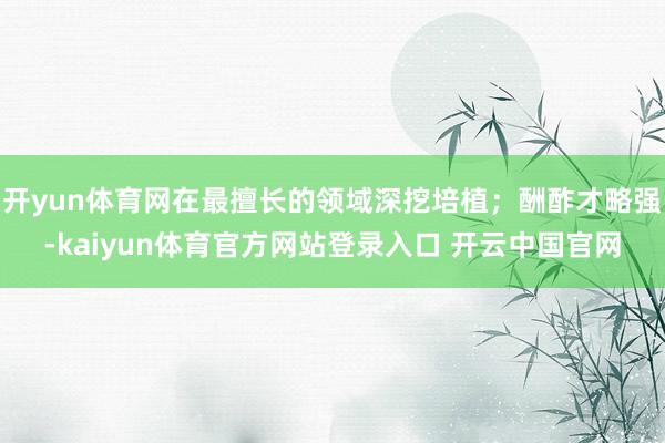 开yun体育网在最擅长的领域深挖培植；酬酢才略强-kaiyun体育官方网站登录入口 开云中国官网