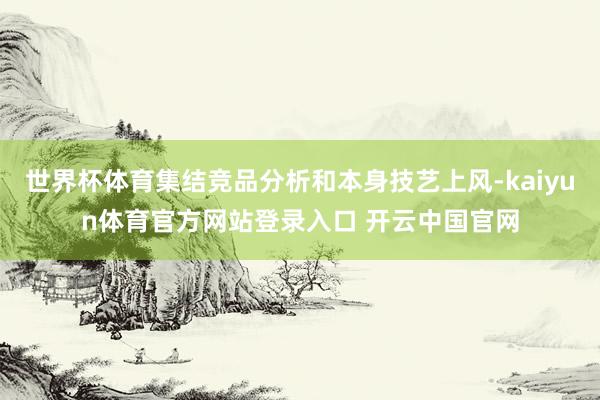 世界杯体育集结竞品分析和本身技艺上风-kaiyun体育官方网站登录入口 开云中国官网